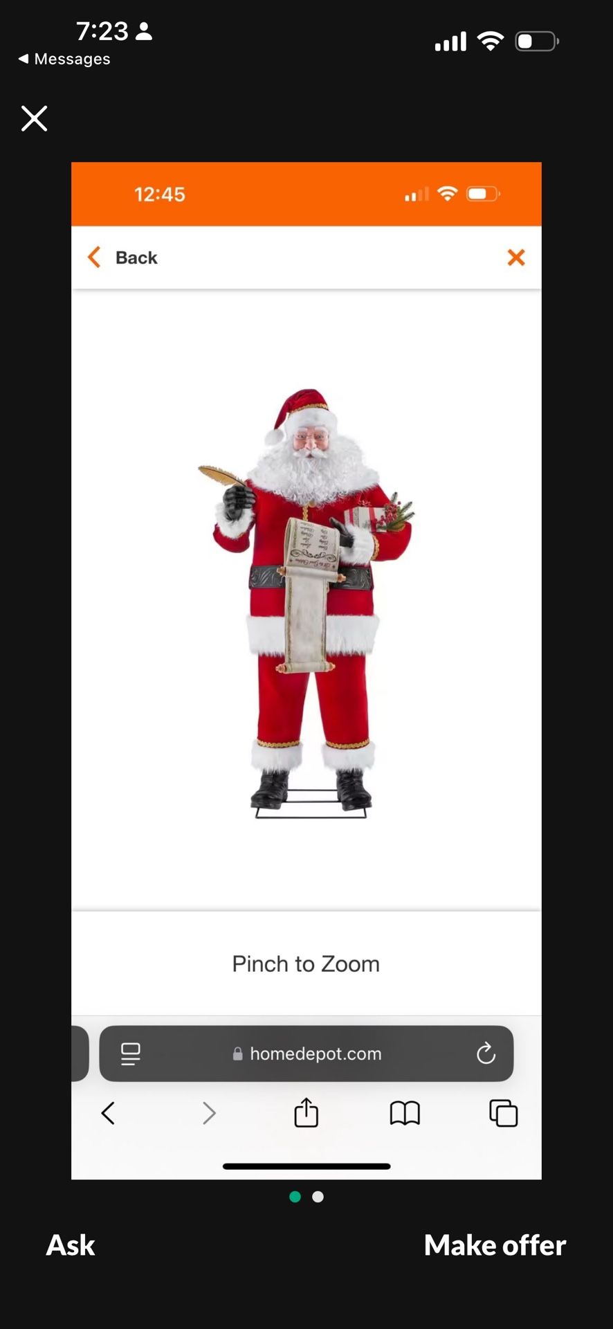 6ft Animated Checklist Talking Santa