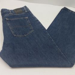 LEE Mens Relaxed Fit Blue Jeans 38x32