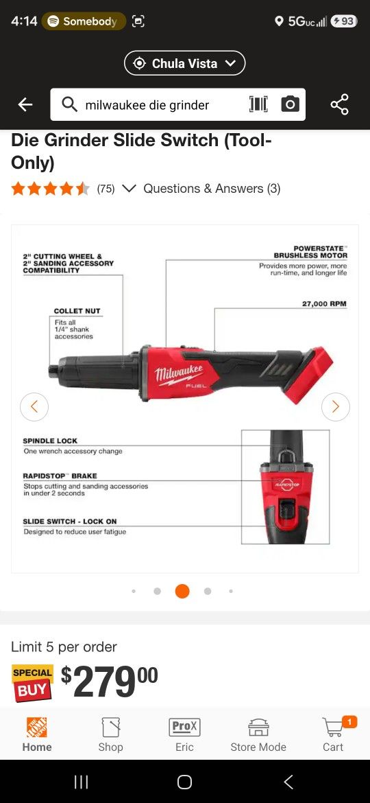 Milwaukee Die Grinder