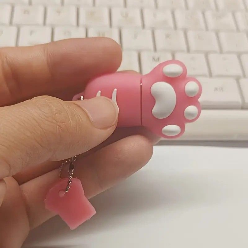 USB Flash Drive 64GB β Cartoon Cat Paw, High-Speed Cute Storage Device