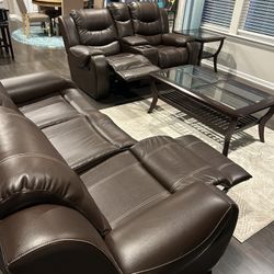 Like New Sofa And Loveseat +Tables