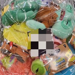 Fuggler SpongeBob 5 inch plush keyring complete set