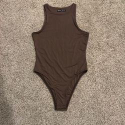 Brown Seamless Bodysuit 
