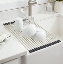 Over-the-Sink Roll-Up Dish Drying Rack