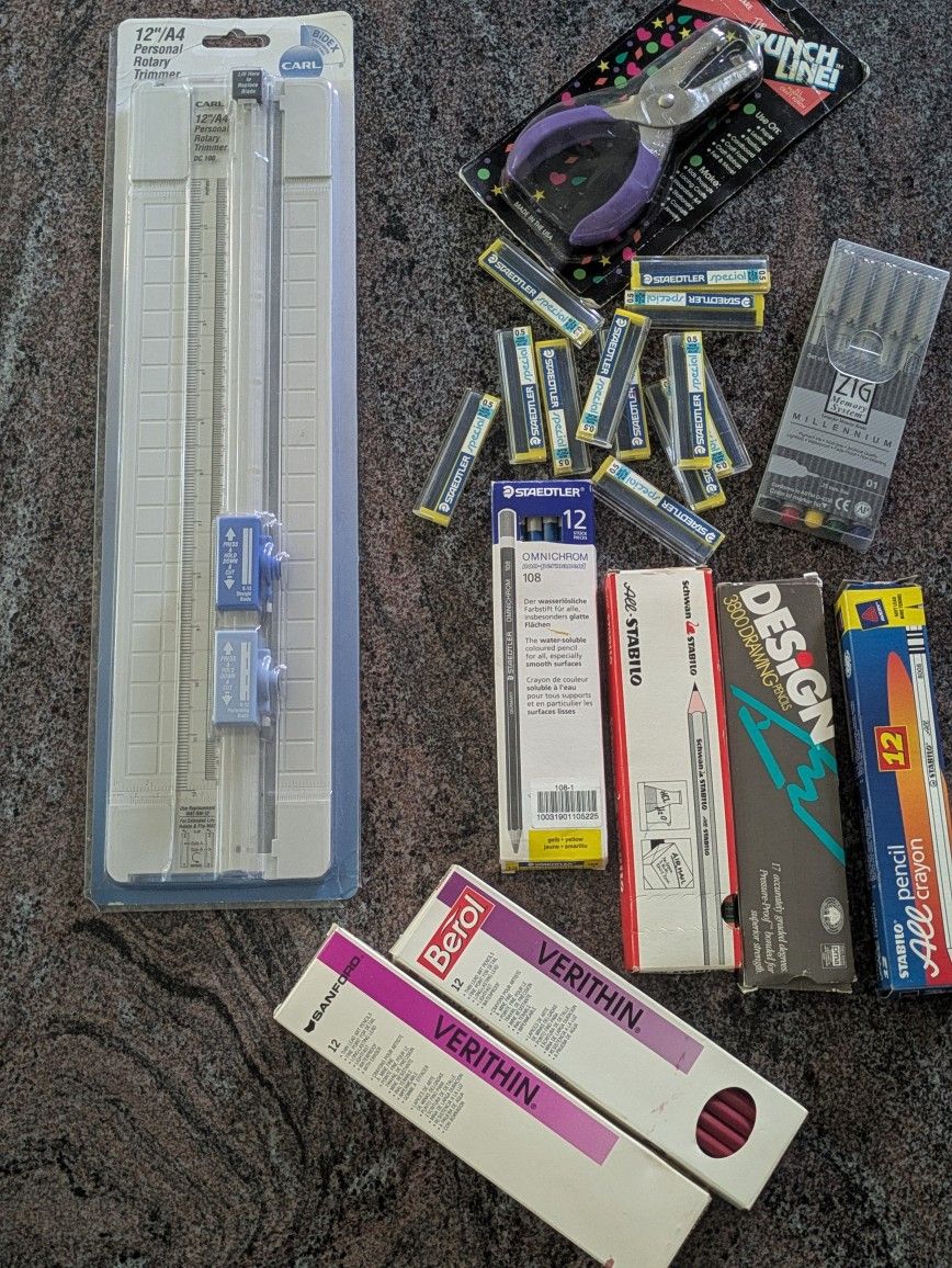 Art  Drawing Pencils / Punch Line/ 12"/ A4 Personal Rotary Trimmer/  STAEDTLER Pencil Lead ( Each Item $10)(  Read Description Please)