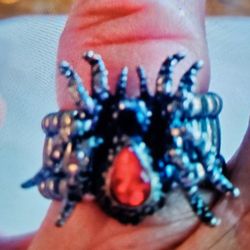 SPIDER  RUBY  RING