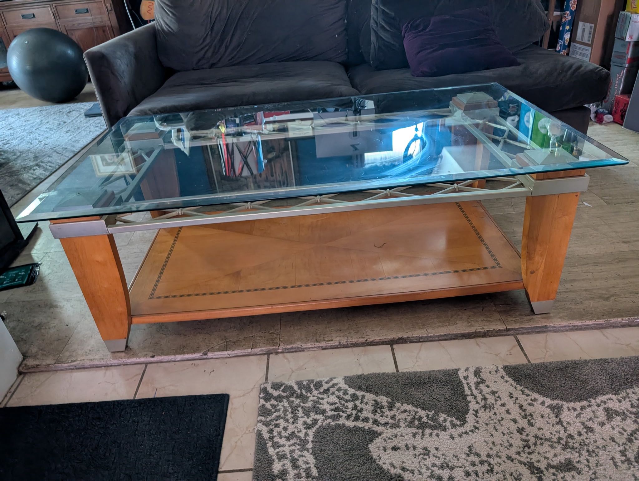 glass coffee table