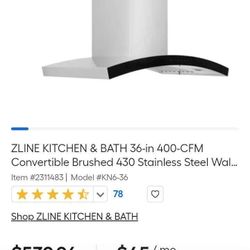 Zline Over Range Hood 