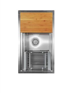 Akdy, 32x18x9 Sink And Kitchen Faucet 