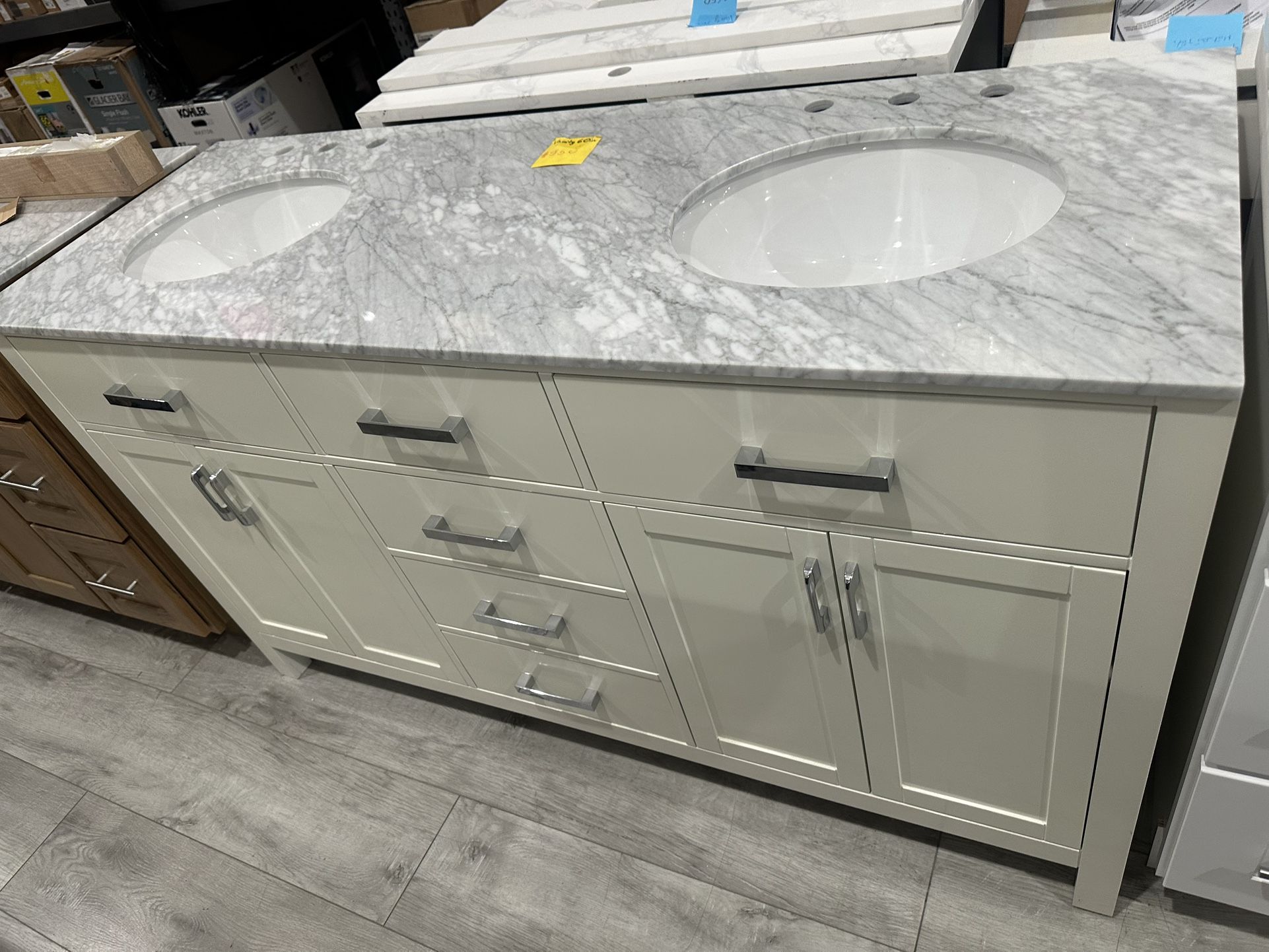 Bathroom vanity 60 inch white