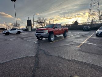 Lifted Chevy Silverado Crew Cab Pickup Truck