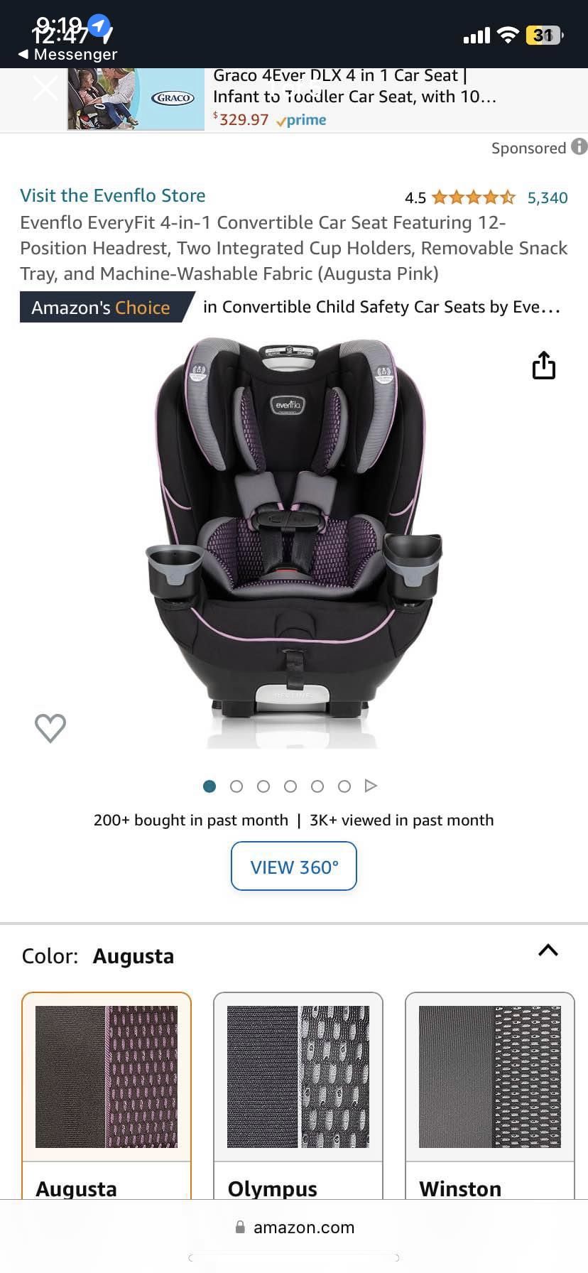 Evenflo 3 In 1 Carseat 