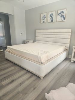 Call king bed frame and mattress with box spring