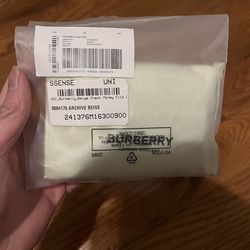 Burberry Archive Beige Check Money Clip Card Holder New