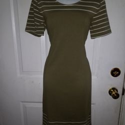 Olive Green Dress Fits MED/LRG