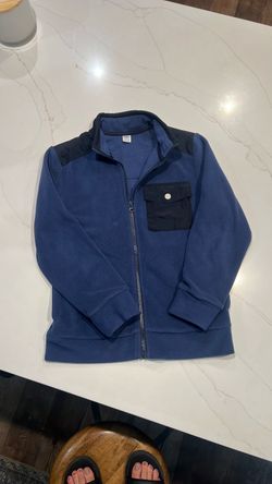 Old Navy Blue Full-Zip Fleece Jacket Boys Size 10-12