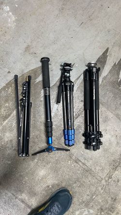 Benro and Manfrotto tripods, monopods, light stand