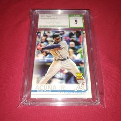 Mint Graded Ronald Acuna Jr. Baseball Card 2019; Topps #1