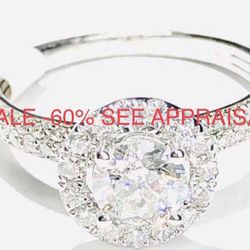 Engagement Ring New Diamond Ring 1.12 Carats NATURAL DIAMONDS💎 LIQUIDATION SALE 60%  See GEMOLOGICAL INSTITUTE APPRAISAL 