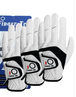 Leather All Weather Grip Soft Golf Left Gloves 3 Pack Size SMALL 