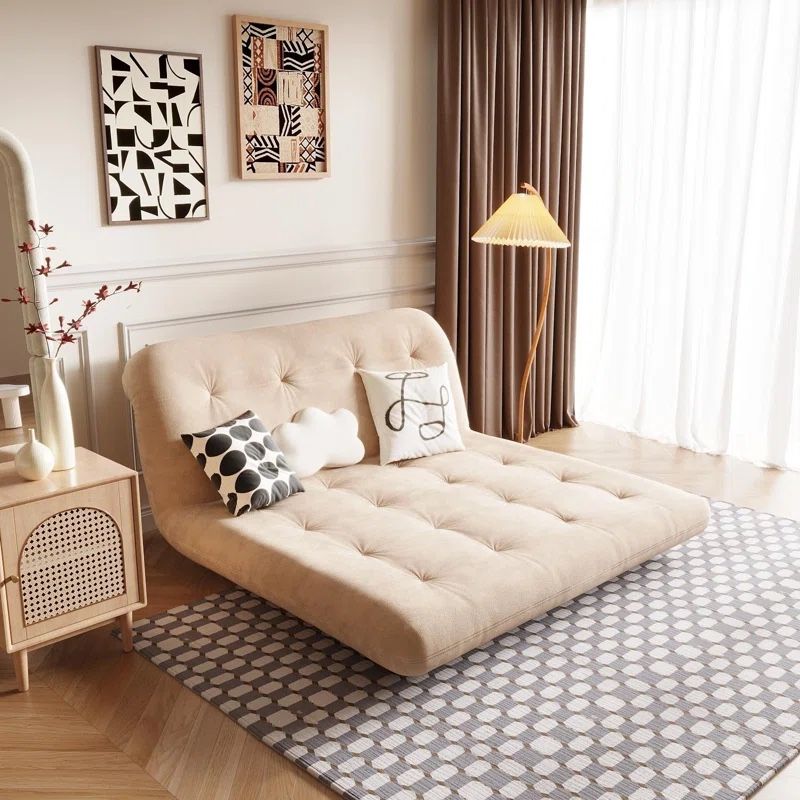 JASIWAY 45in Folding Technological Velvet Sofa Bed Furniture