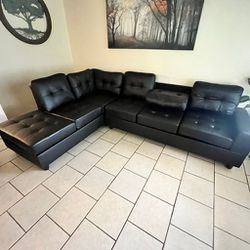 Brand New Black Sectional Sofa