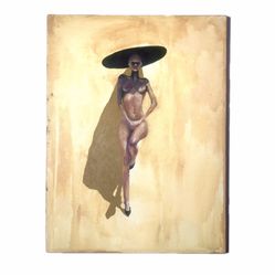 Nude Female Akt Acrylic Painting on Canvas | 16” x 12”