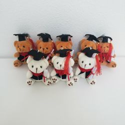 8 graduation keychain teddy bears