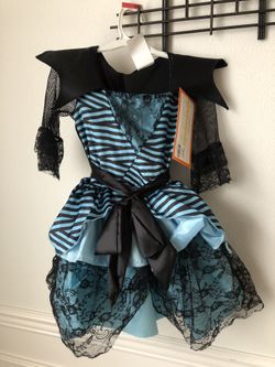 New witch costume girls dress no hat flaws size small 4-6x