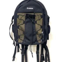 Canon 200EG Deluxe Camera Backpack Bag Green w/ Padded Dividers for DLSR