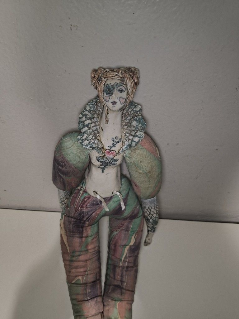 Vintage Signed Porcelain Doll.