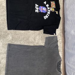 Bathing Ape Tee-shirt & Chrome Hearts Tee-shirt ( SIZE L)