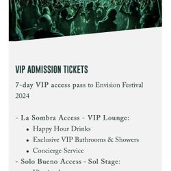 Envision Festival - 7 day VIP Ticket + VIP Onsite Accommodation 