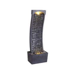Teamson Home 38.58" Curved Waterfall Fountain with LED