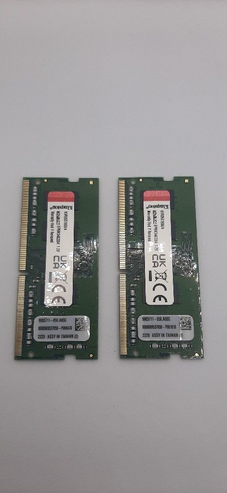 Kingston (2x4GB) DDR4-2666 CL19 SDRAM Like New