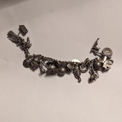 Vintage Sterling Silver Charm Bracelet (20 Charms)