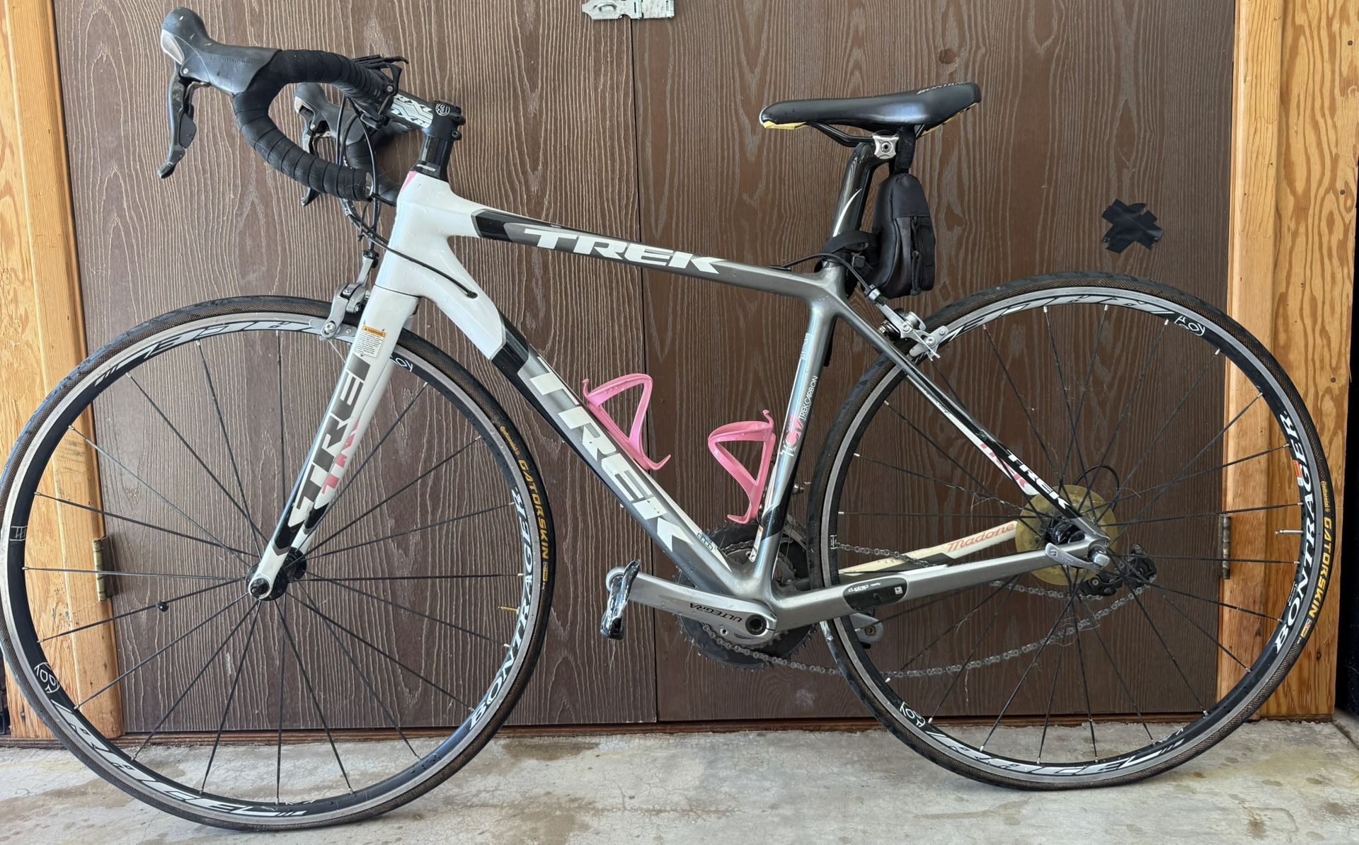 Pink and White 2010 Trek Madone 5.2