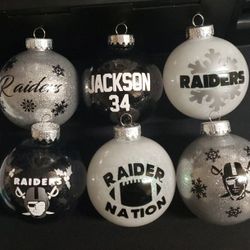 Raiders customized ornaments