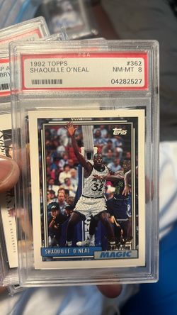 Shaquille O'Neal 1992-93 Topps #362 Rookie RC PSA 8 NM-MT ~Orlando Magic