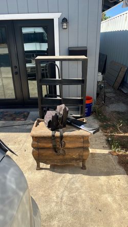 Free cabinet, night stand, bowling ball and ford window shade