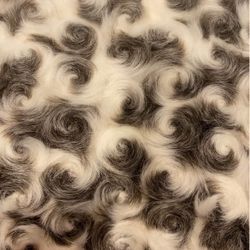 jacquard twist swirl faux fur rug upholstery fabric 3yd 25”