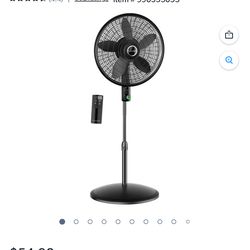 Lasko WhisperForce 18" Eco Quiet DC Pedestal Fan with Remote Control