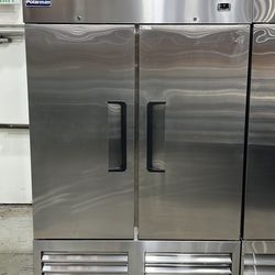 Polarman PLM-54RS 53 15/16" Reach-In Refrigerator with Double Solid Doors, Bottom Mount, Stainless Steel, 49 cu. ft.