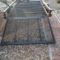 All Metal 5x8 Utility Trailer Almost A New Good Tire Drop Gate Jack Registration License Plate On Hand