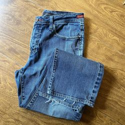 Worn Age Denim Men’s Med Wash Straight Leg Cotton Blend Denim Jeans Size 33X32