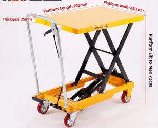 Hydraulic Scissor Lift Table Cart 150kg, Mobile Workbench