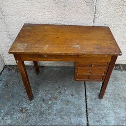 1940’s Antique Wooden Student Desk …👀 Look at last picture for an idea! 