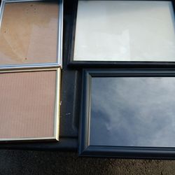 Assorted Picture frames 3R real oak wood. The other ones are wood, painted black in a metal, silver in a metal gold. 8  X 10. All For $8 