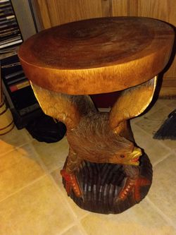 Carved eagle table