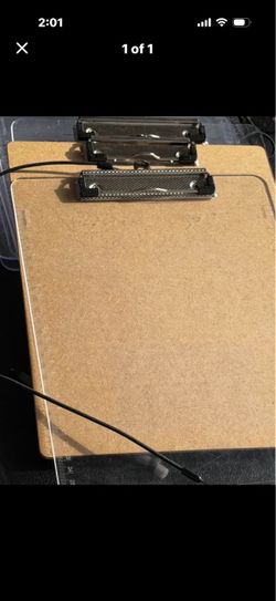 Set 12 clip board wooden and clear